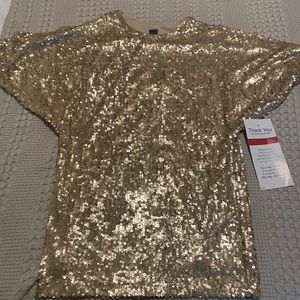 Gold Sequin Cocktail Dress
